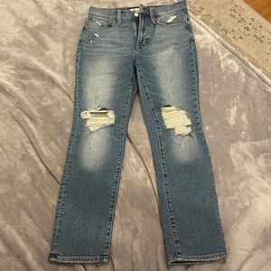 Madewell Distressed Blue Jeans